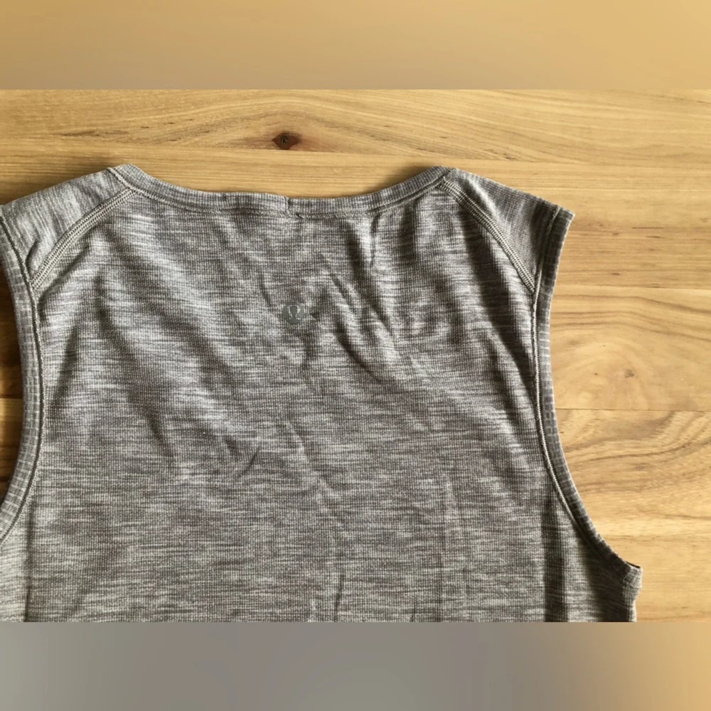 Lululemon In The Flow Grey Ruched Tank Dress - Picture 6 of 12